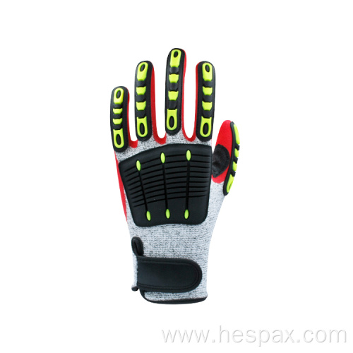 Hespax Cut Resistant TPR Protected Anti-impact Mining Glove